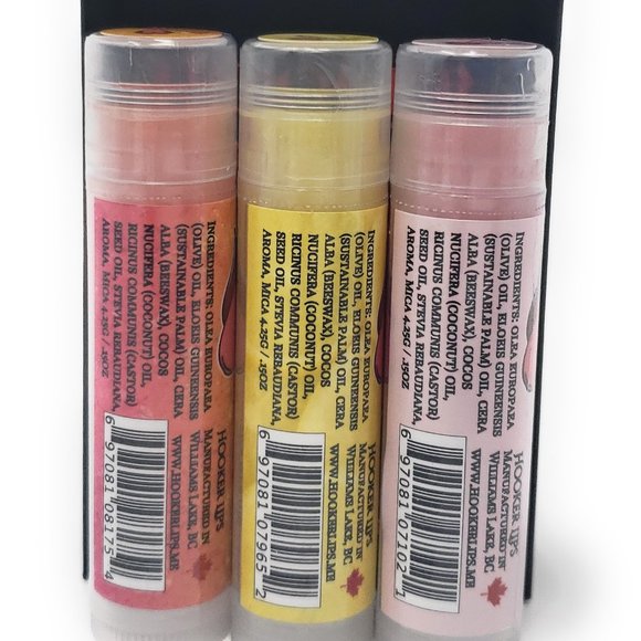 Hooker Lips Luxury Lip Balm Lemonade Variety 3 Pack - Picture 2 of 3
